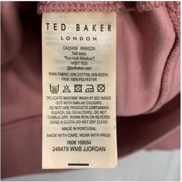 Ted Baker Jjordan Sweatshirt With Knitted Stripe Pale Pink size 2 nwot - Picture 13 of 13